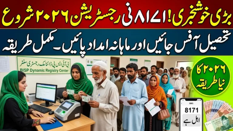 8171 New Registration Process 2026 Through Tehsil Office For New BISP Payment Full Guide