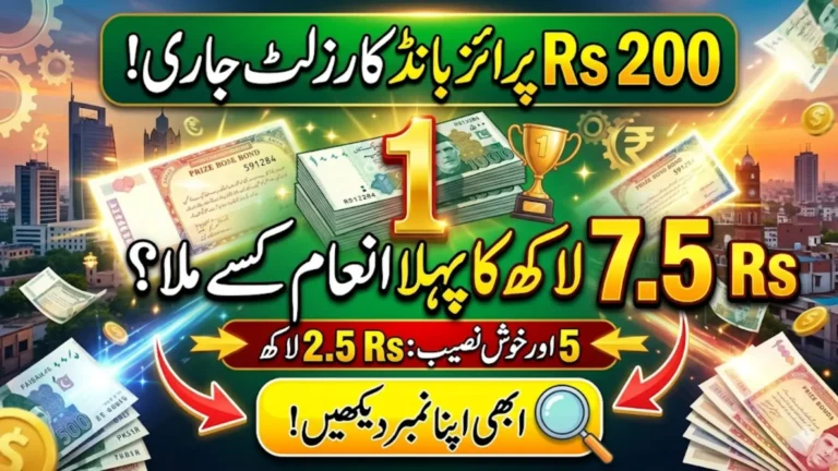 Rs200 Prize Bond Winners List Announced Check Results Using National Savings Portal 2026