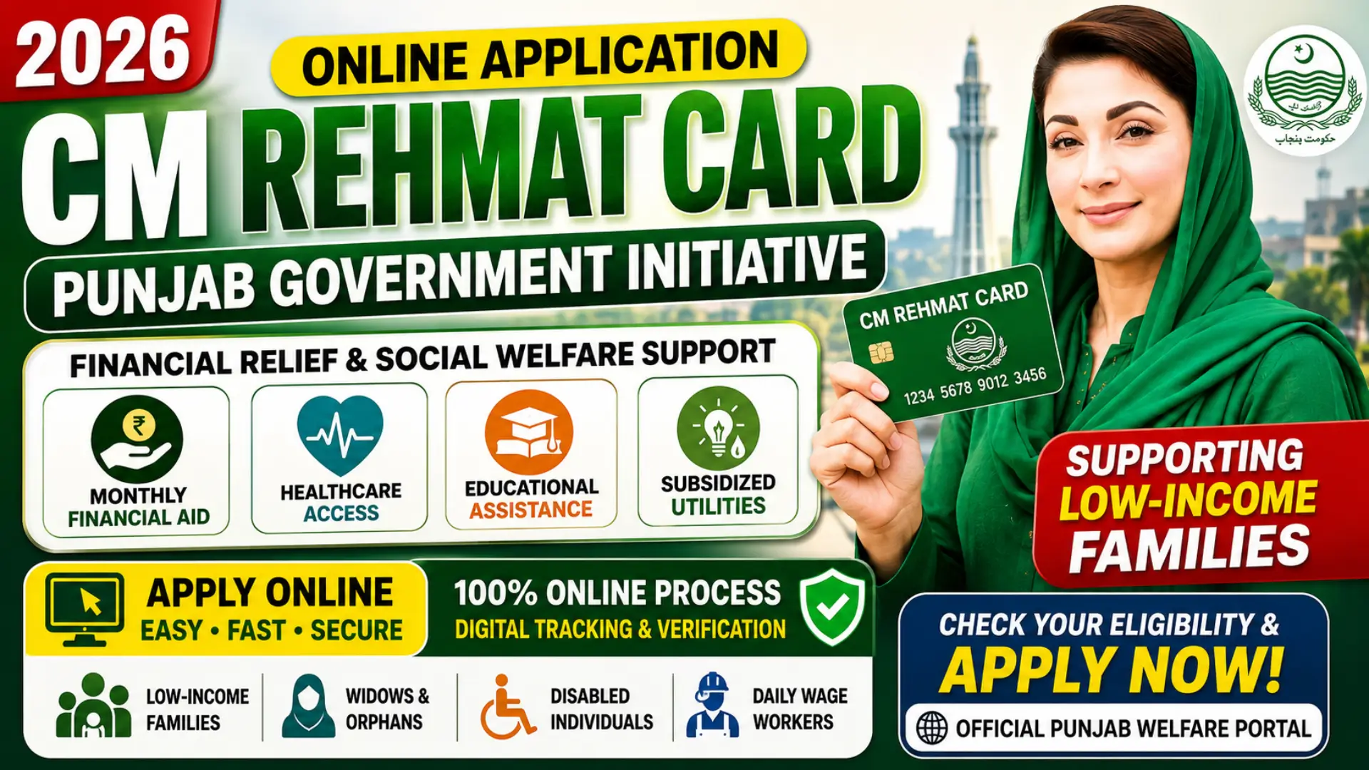 Punjab CM Rehmat Card 2026 Online Application Process Full Guide