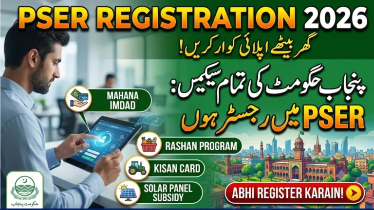 Pser.Punjab.Gov.Pk Registration Fill Form Complete Details Step By Step 2026