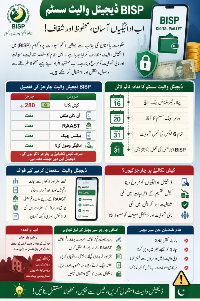 BISP Digital Wallets SBP: Check Digital Wallet Cash Withdrawal Charges
