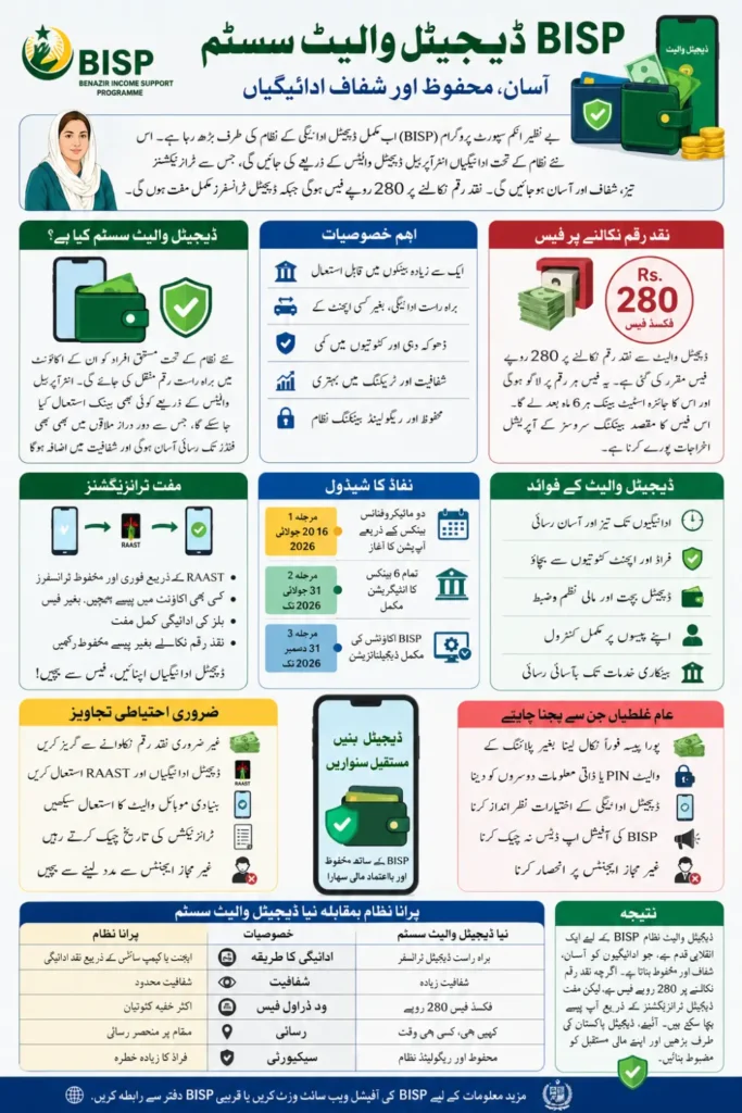 BISP Will Introduce Digital Wallets with Cash Withdrawal Fees