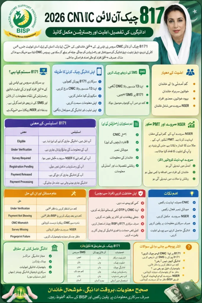 8171 Check Online CNIC 2026 Payment Details 