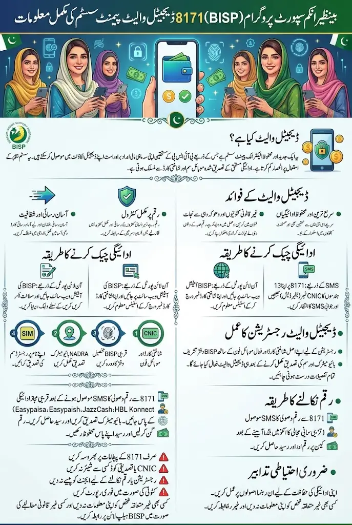 BISP 8171 Digital Wallet Payments Pakistan Check Full Details