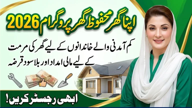 Maryam Nawaz Apna Ghar Mehfooz Ghar Program Online Registration 2026