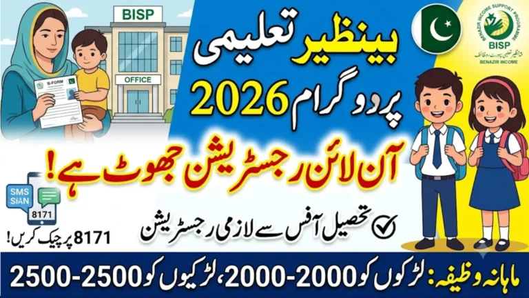 Benazir Taleemi Wazaif Registration Portal 2026
